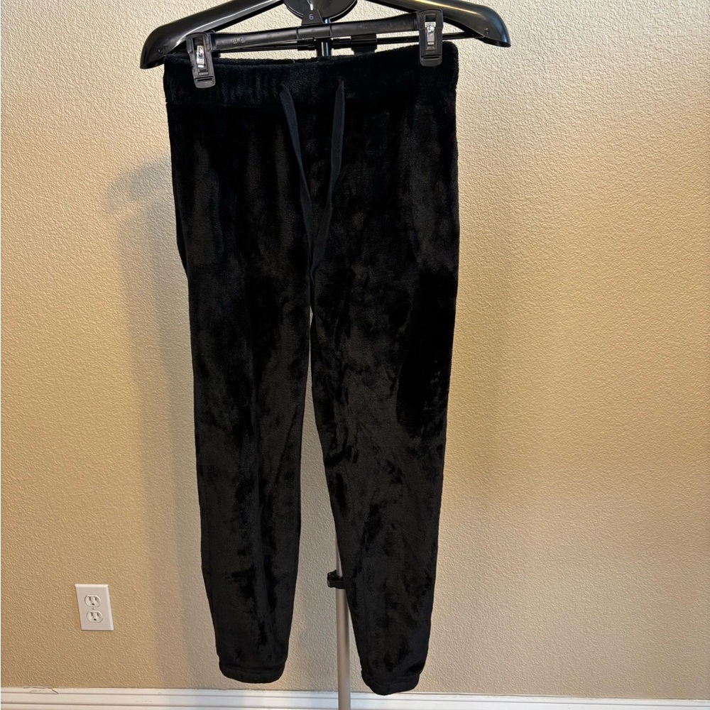UGG Black Plush Fleece Jogger Sweatpants Size Small Soft Lounge Pants